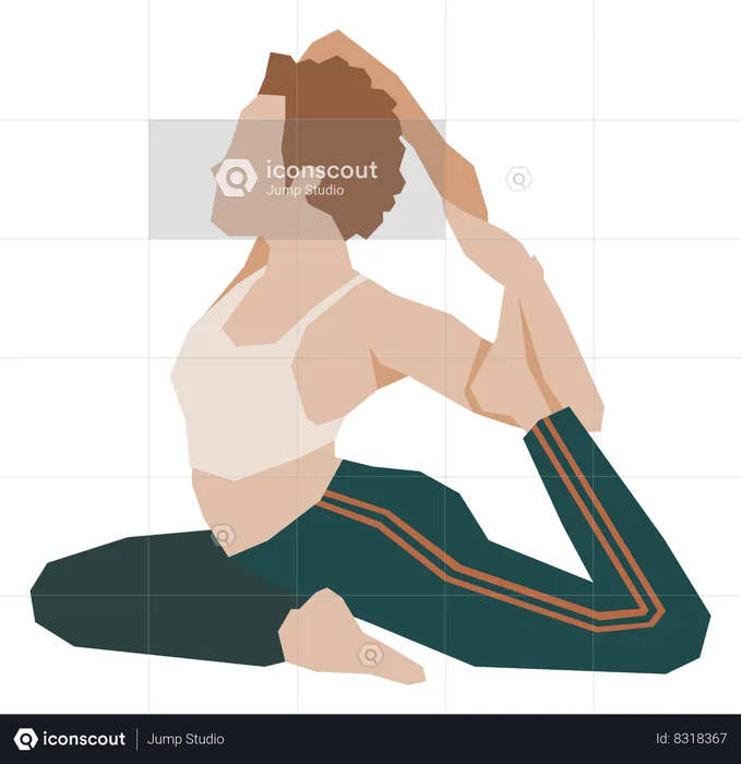 Girl doing yoga practice  Illustration