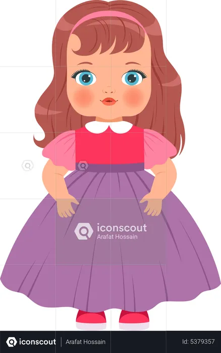 Girl doll toy  Illustration
