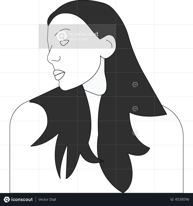 Girl face  Illustration