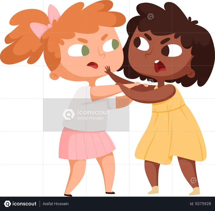 Girl fighting  Illustration