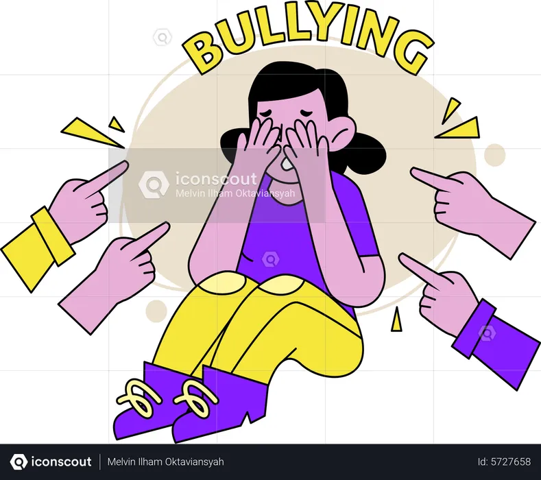 Girl Get Bullying  Illustration
