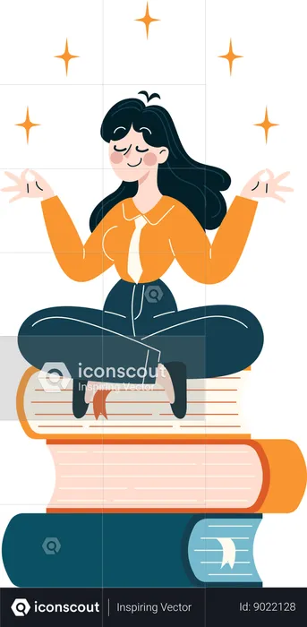 Girl getting business skill  Illustration