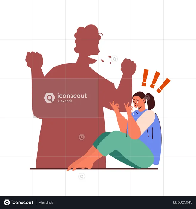 Girl getting humiliated by public  Illustration
