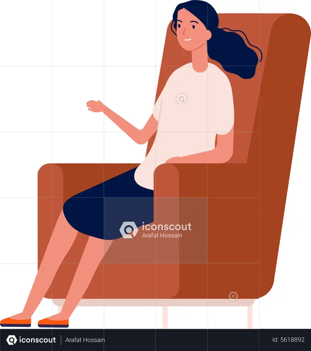 Girl getting psychotherapy  Illustration