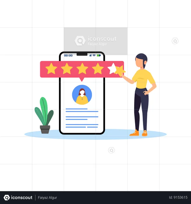 Girl Giving good reviews  Illustration