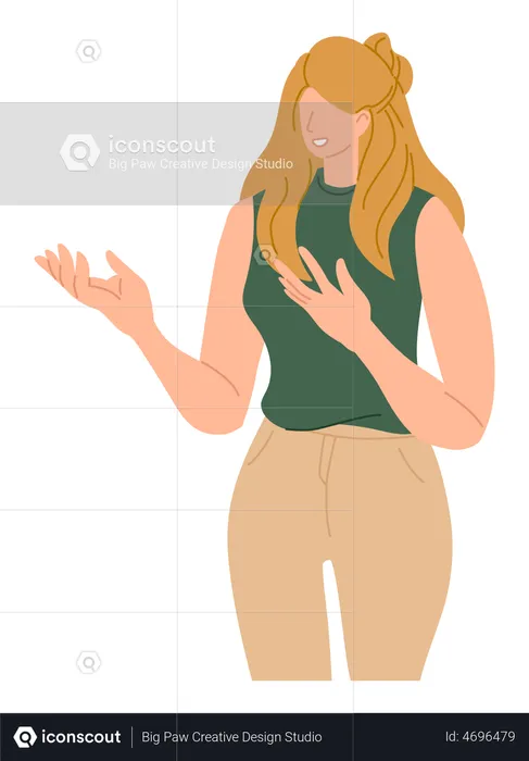 Girl giving instructions  Illustration