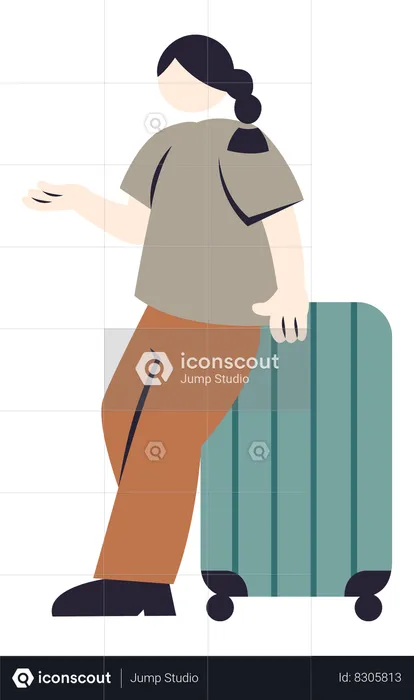 Girl going on vacation  Illustration