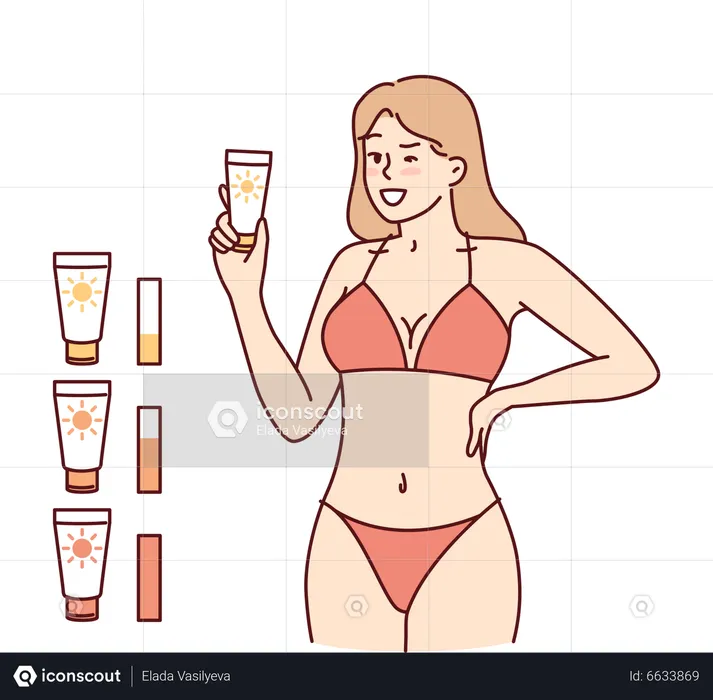 Girl in bikini  Illustration