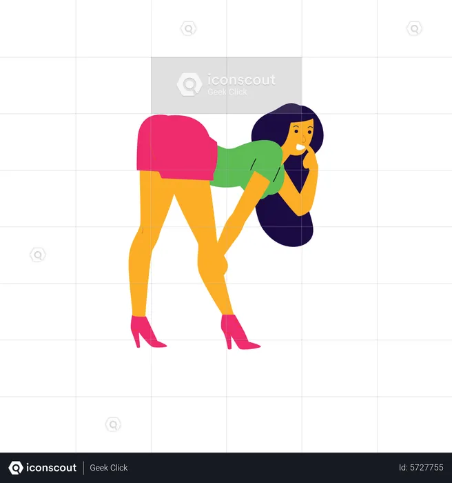 Girl In Dance Pose  Illustration