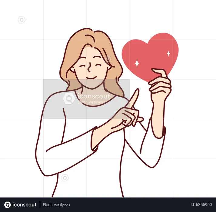 Girl in love  Illustration