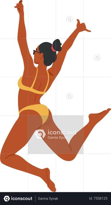 Girl In Swimsuit  Illustration