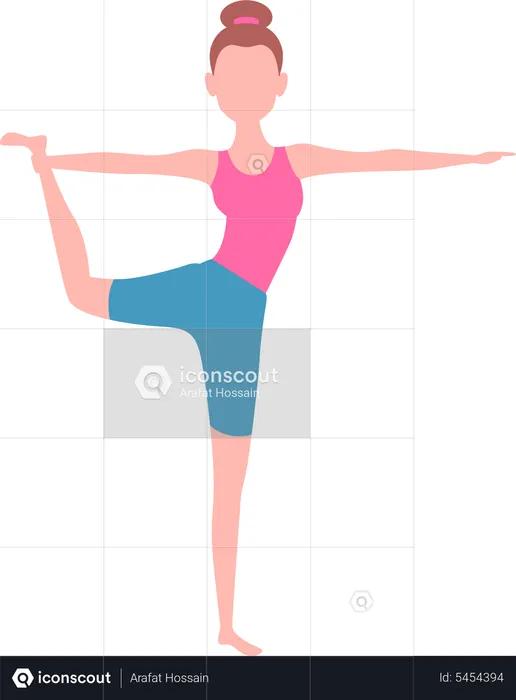 Girl in yoga pose  Illustration