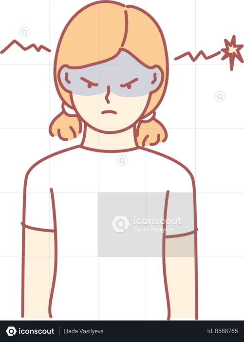Girl is angry  Illustration