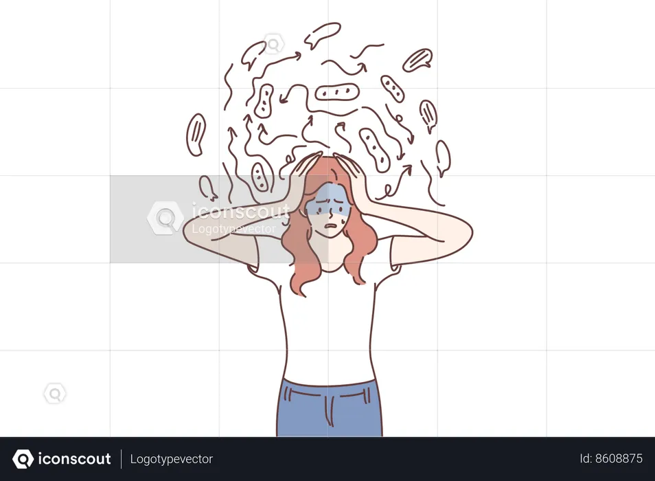 Girl is confused alot  Illustration