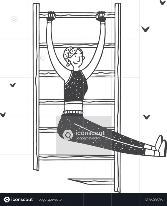 Girl is fitness trainer  Illustration