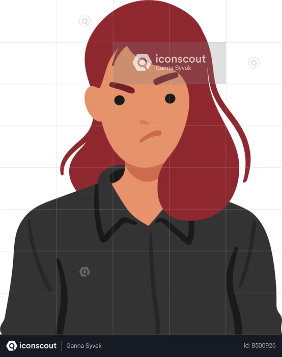 Girl is giving angry expression  Illustration