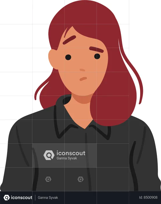 Girl is giving confused expression  Illustration