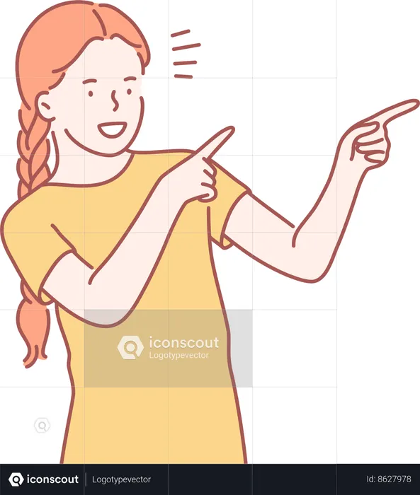 Girl is in happy mood  Illustration