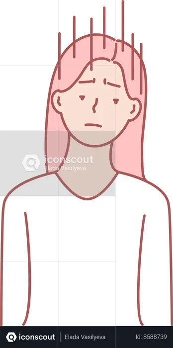 Girl is sad  Illustration