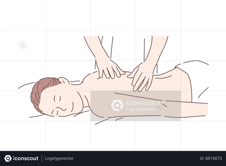Girl is taking spa treatment  Illustration