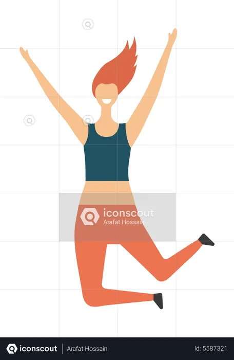 Girl jumping  Illustration