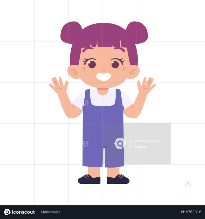 Girl Kids  Illustration