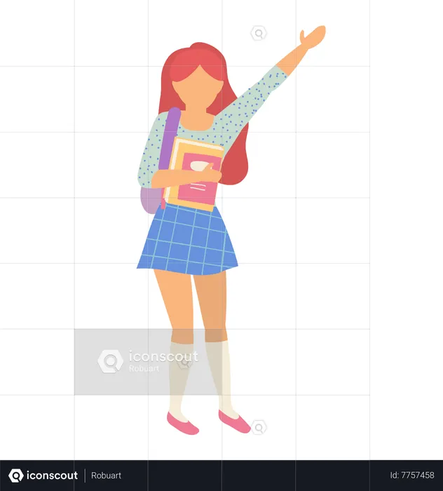 Girl Learner  Illustration