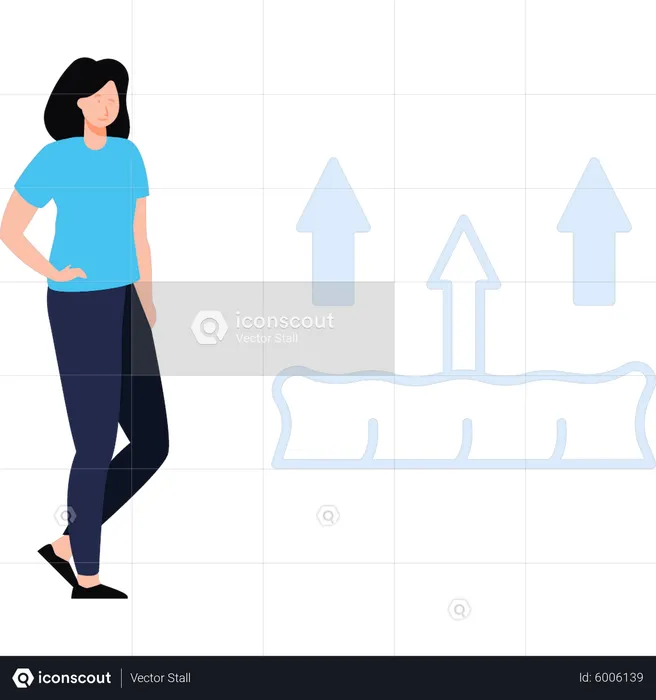 Girl looking at clothes  Illustration