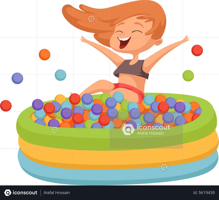Girl playing with toy  Illustration