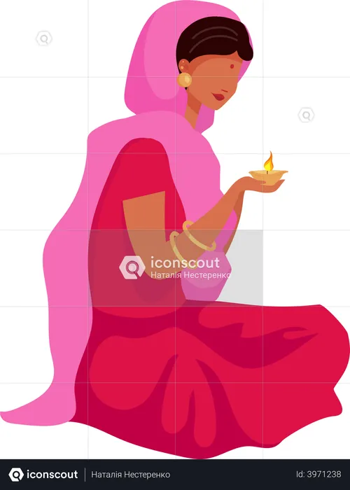 Girl praying  Illustration