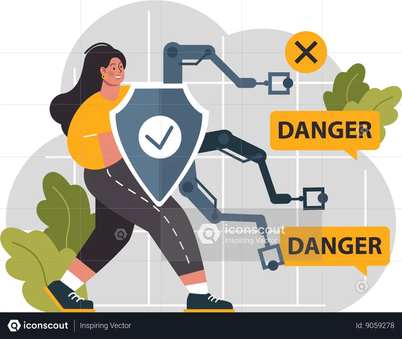 Girl protect device  Illustration