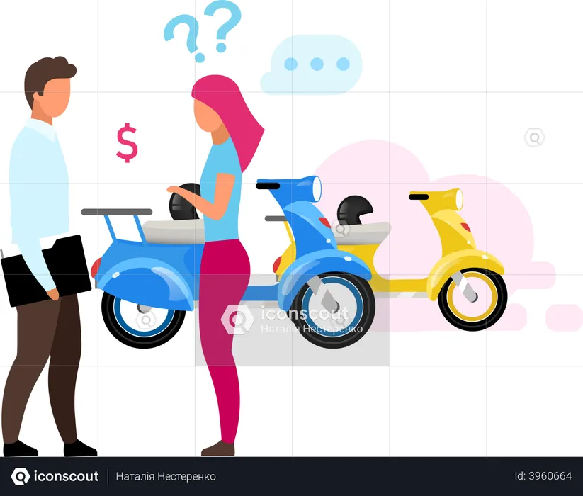 Best Girl Renting Scooter Illustration Download In PNG Vector Format best-girl-renting-scooter-illustration-download-in-png-vector-format