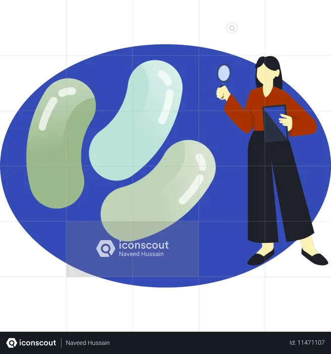 Girl searching halloween candy  Illustration