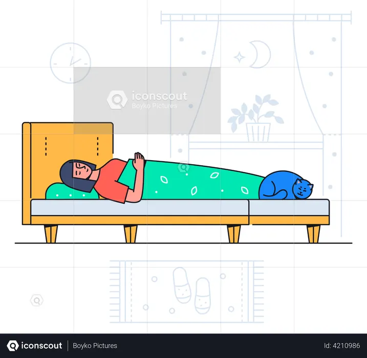 Girl sleeping  Illustration