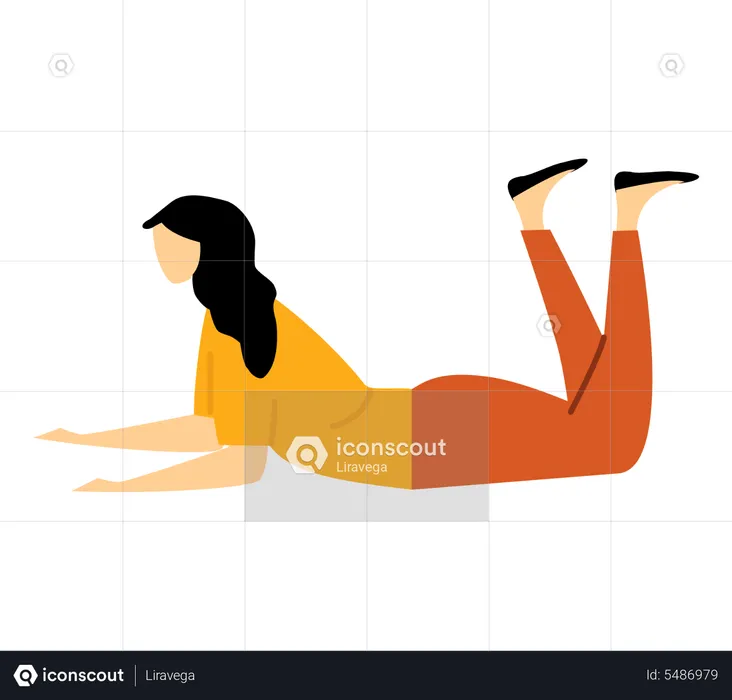 Girl sleeping on floor  Illustration