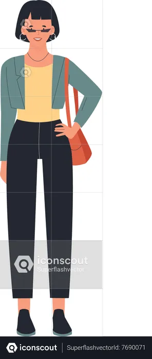 Girl standing  Illustration