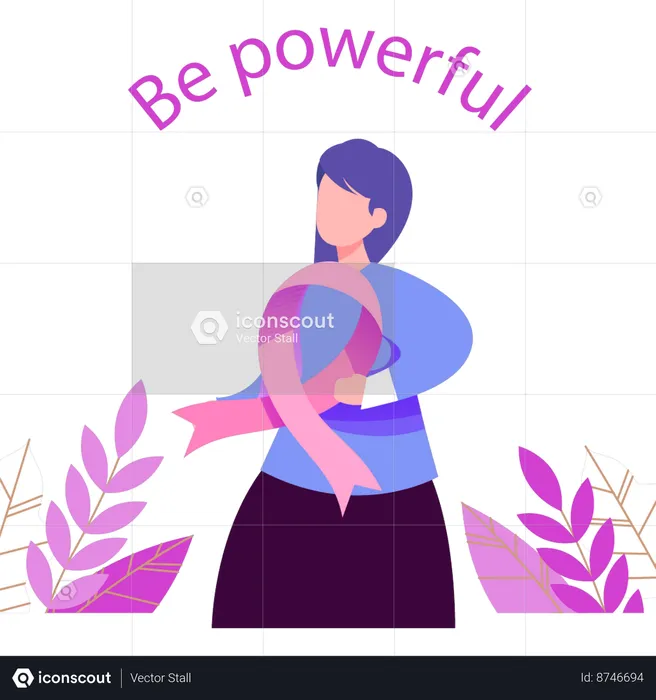 Girl talking about being powerful  Illustration