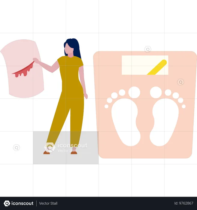 Girl using optimisation ranking  Illustration