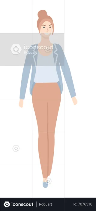 Girl walking  Illustration