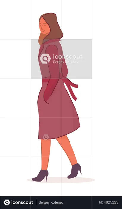 Girl walking  Illustration