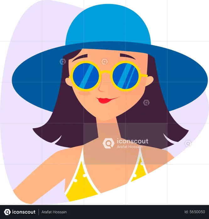 Girl Wearing Goggles  Illustration