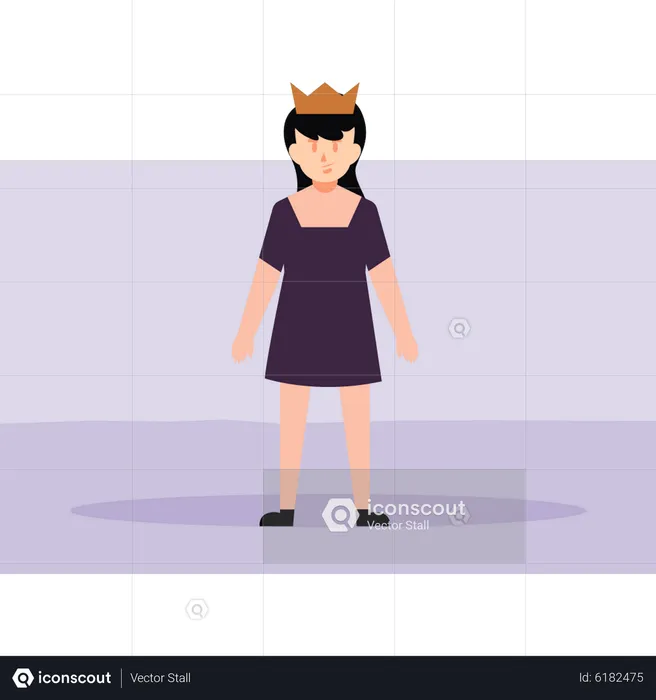 Girl wearing halloween costume  Illustration