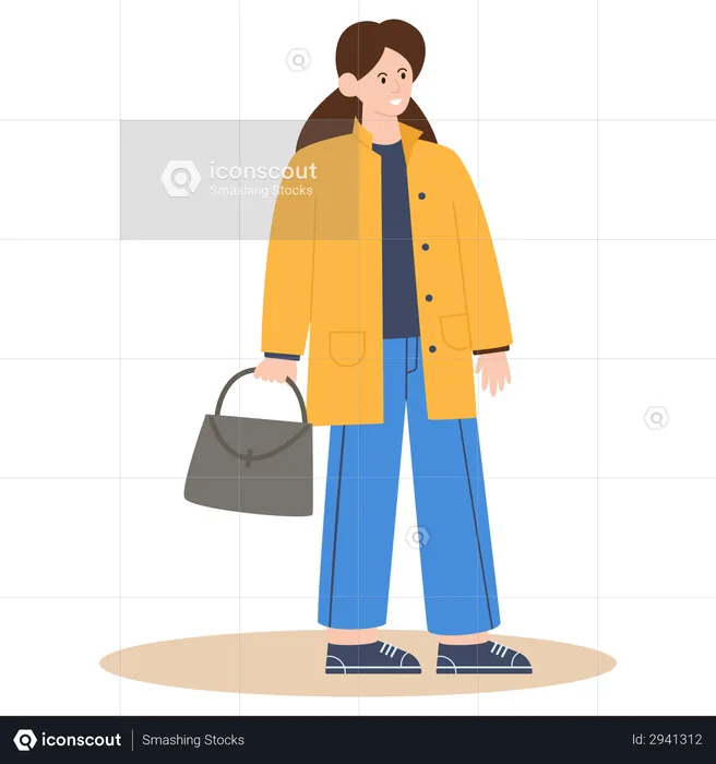 Girl wearing Winter Outfit  Illustration