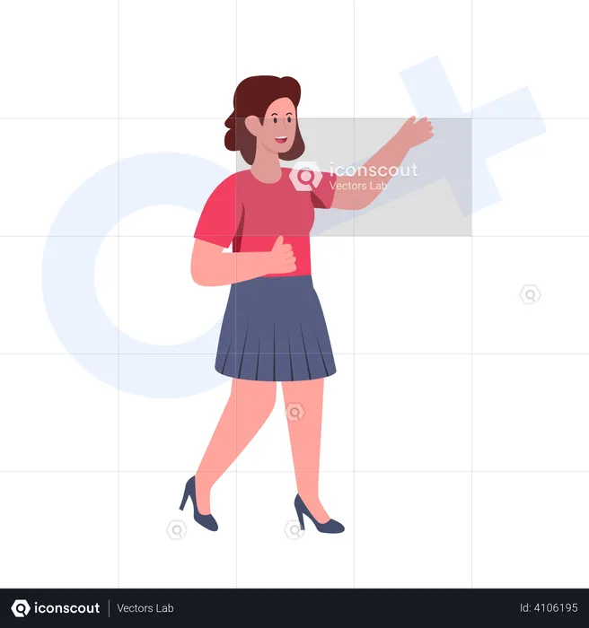 Girl with Female Gender  Illustration