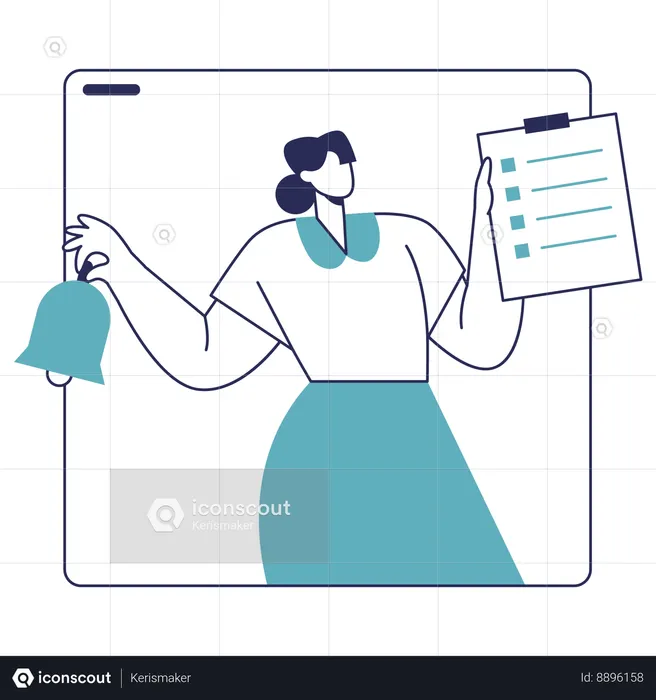 Girl working on Quality Control  Illustration