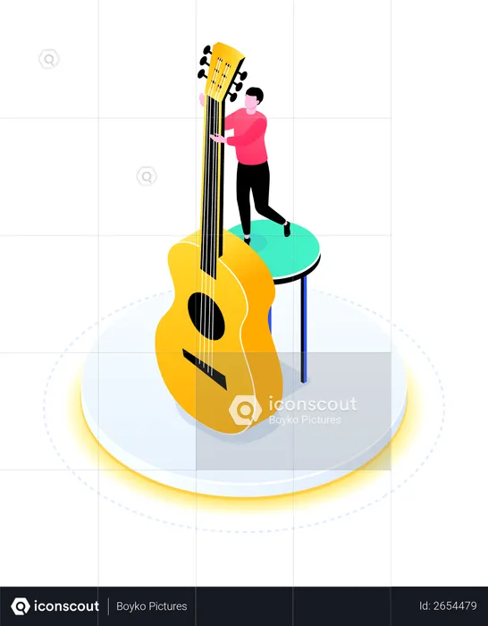 Gitarre spielen  Illustration