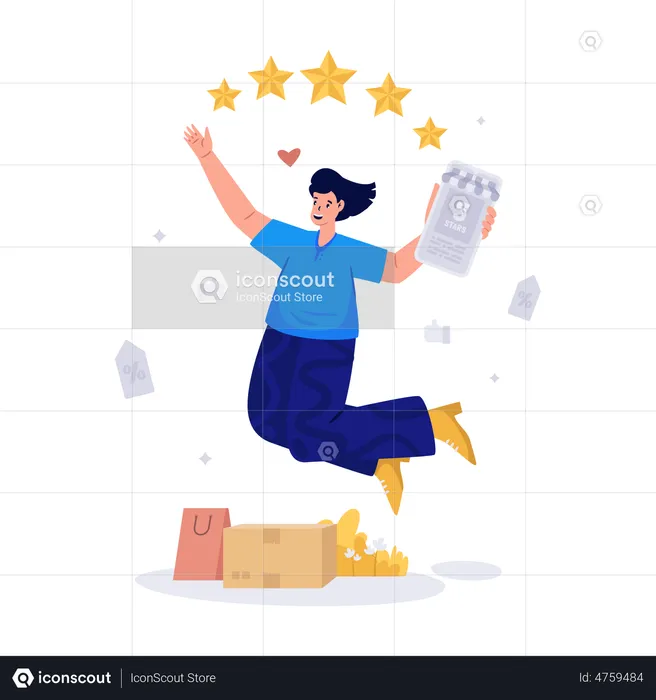 Give A Five Star Rating  Illustration