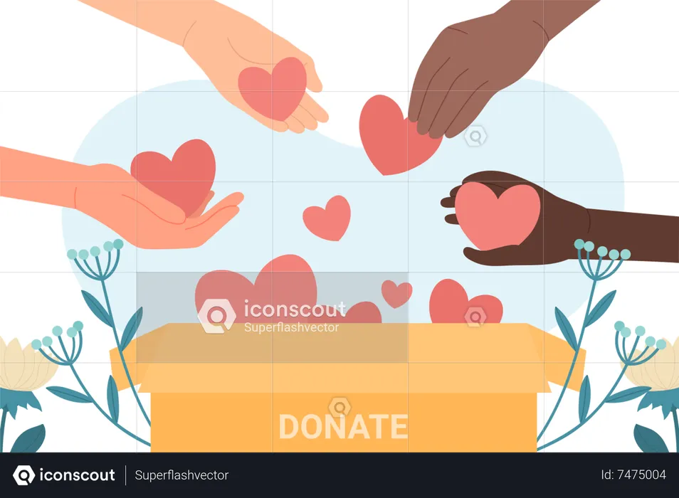 Giving Donation  Illustration
