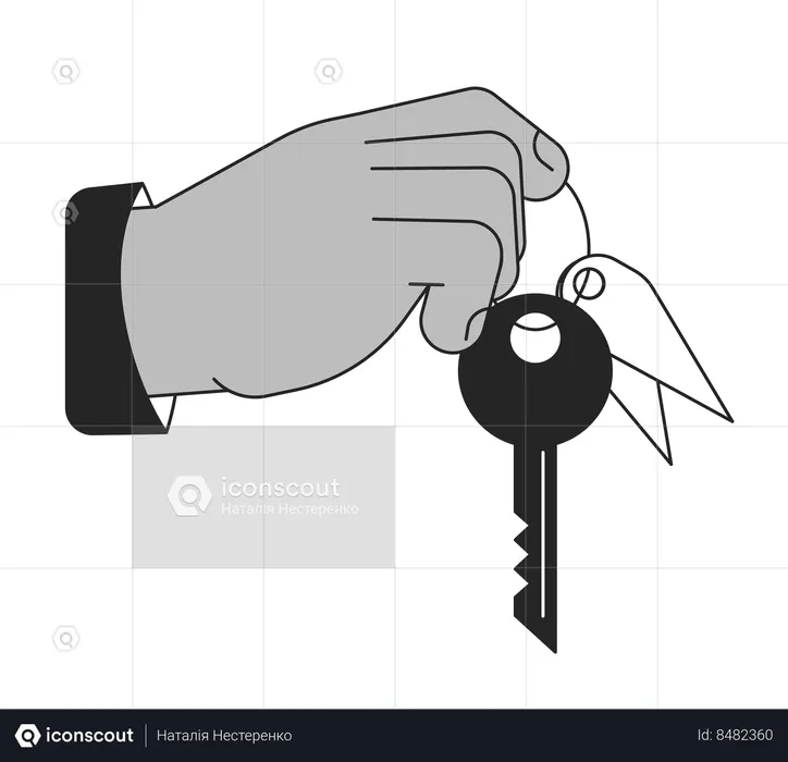 Giving key  Illustration