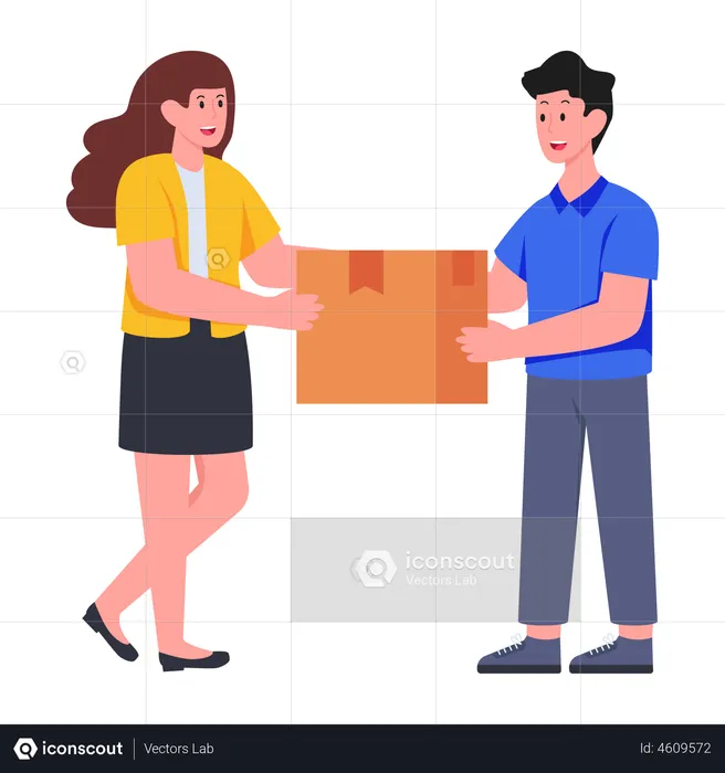 Giving Parcel  Illustration